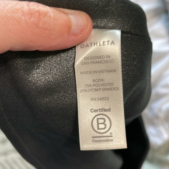 Athleta Inclination Moto Tight in Black Shimmer High-Waist Size Small - Picture 12 of 13